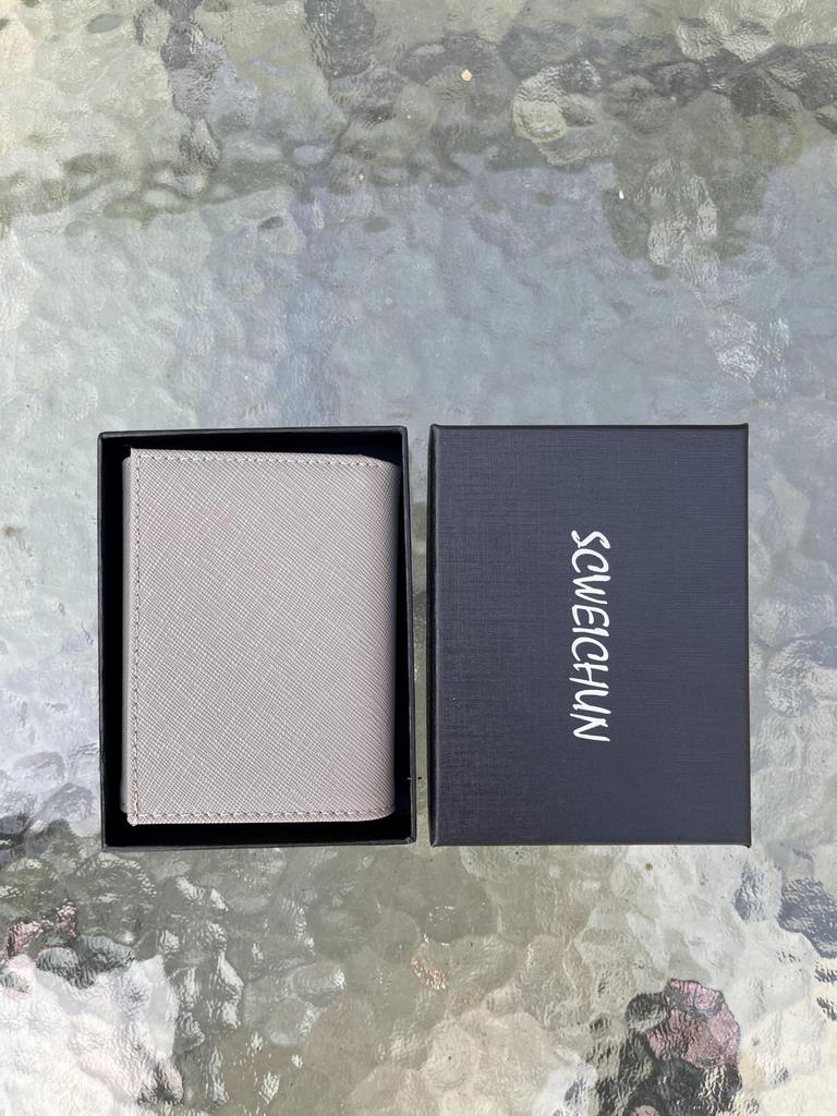 SCWEICHUN Leather Coin Case with Coin Genuine Compact Coin Sorting Wallet for Includes Coin Holder and Coin Compact Size for Convenient Portable Coin