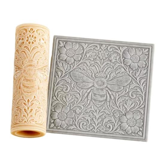 1/4Pcs Clay Roller Embossing Mold High-Precision Engraved Patterned Rolling Pin Moon Design Pottery Tool DIY Craft