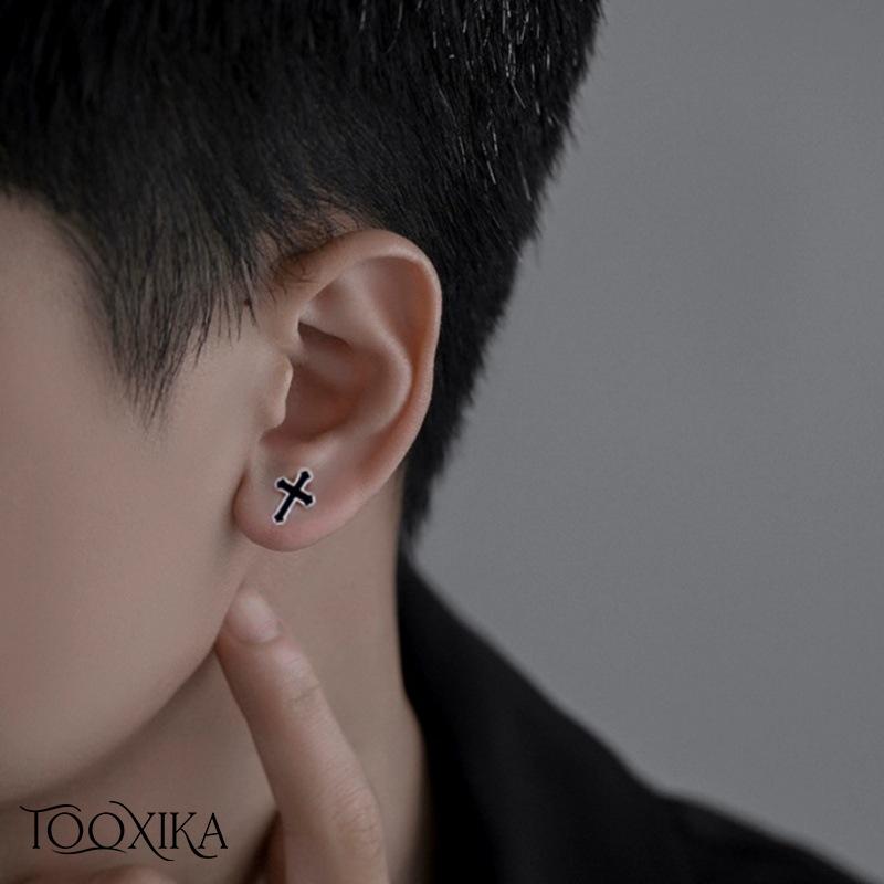

Серьги Tooxika Black Cross, простые серьги для мужчин и женщин