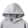 4-14 Years Kids Solid Color Hooded Pullover Long Sleeve Coat