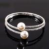 Jewelry Fashion Multi-layer Pearl Diamond Winding Spiral Bracelet Bridal Pearl Bracelet