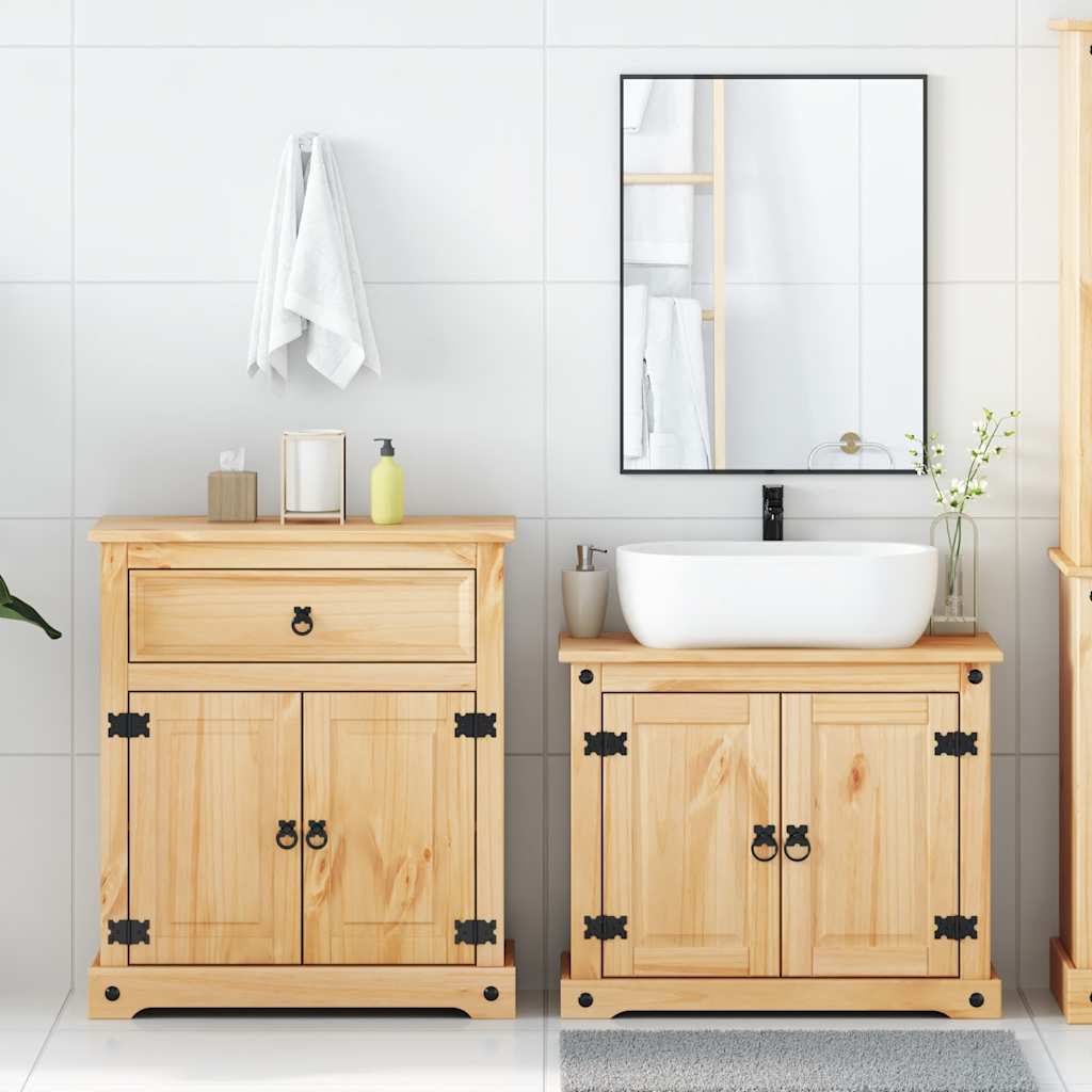 2-Piece Bathroom Furniture Set „Corona” Solid Wood