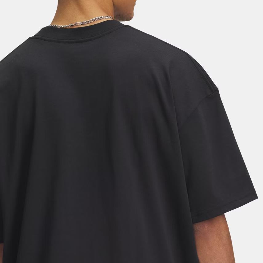 Under Armour Woven Series Label Heavyweight Fashion Versatile Trendy Simple Short Sleeve T-Shirt Men Tops 6005668-001