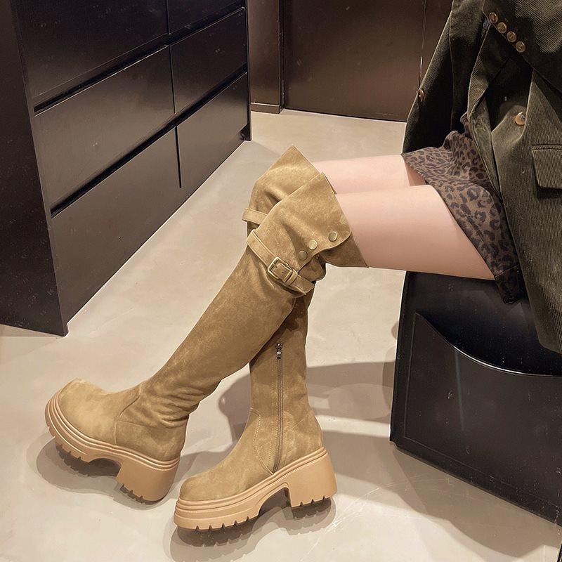Tall thick heel new outer wear long boots thin thick sole fashion boots autumn and winter high heel women's knee boots