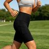 Women's High Waist Yoga Shorts with Pockets Five Inch Length Compression Fitness Running Cycling Activewear Shorts