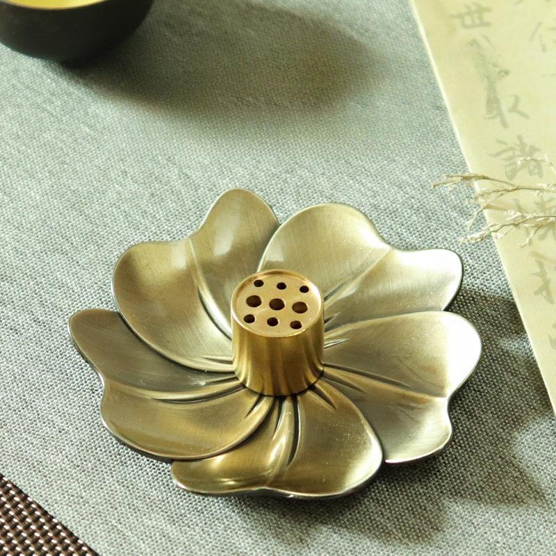 Line Incense Holder Sakura Copper Aromatherapy Plate Tea Ceremony Accessories Home Decoration Temples Yoga Studios Ornaments