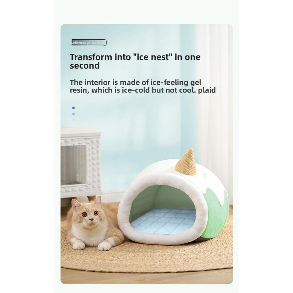 Breathable Mesh Cooling Pad for Cats and Dogs - Summer Ice Slippery Fabric, Rectangular Pet Bed To Keep Pets Cool and Comfortable, Dog Cooling Pad