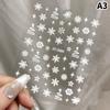 1 Sheet Christmas White Snowflakes Nail Stickers Snowflake Nail Decal Snowflake Xmas Slider