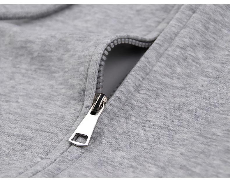 Gray Slim Fit Petite Korean Style Zip-Up Hooded Cardigan for Women, Ideal for Early Autumn/Spring Upper Outerwear