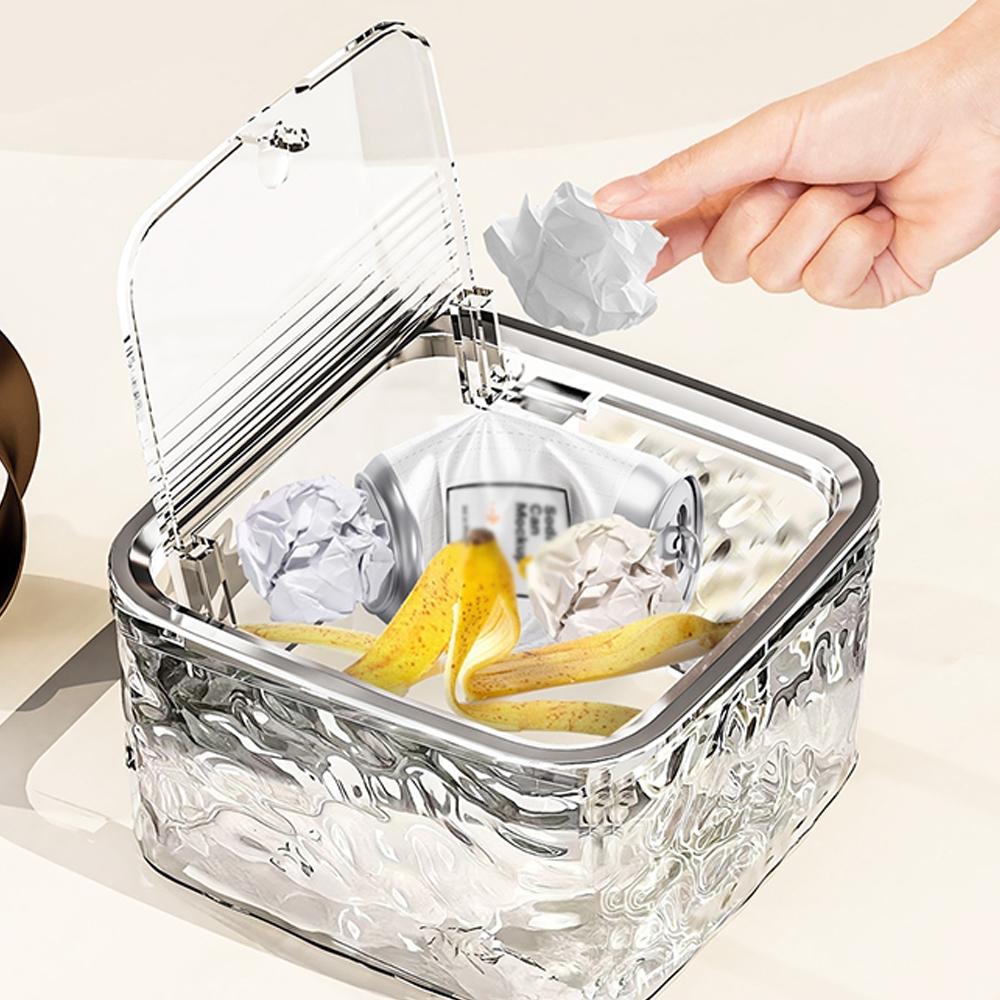 Transparent Acrylic Hair Accessories Storage Box Hair Clip Hair Band Jewelry Makeup Stationery Organizer Box For Home Bathroom