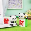 Mahjong Panda Desktop Figurines Chinese-Style Animal Doll Toy Car Ornaments  Living Room