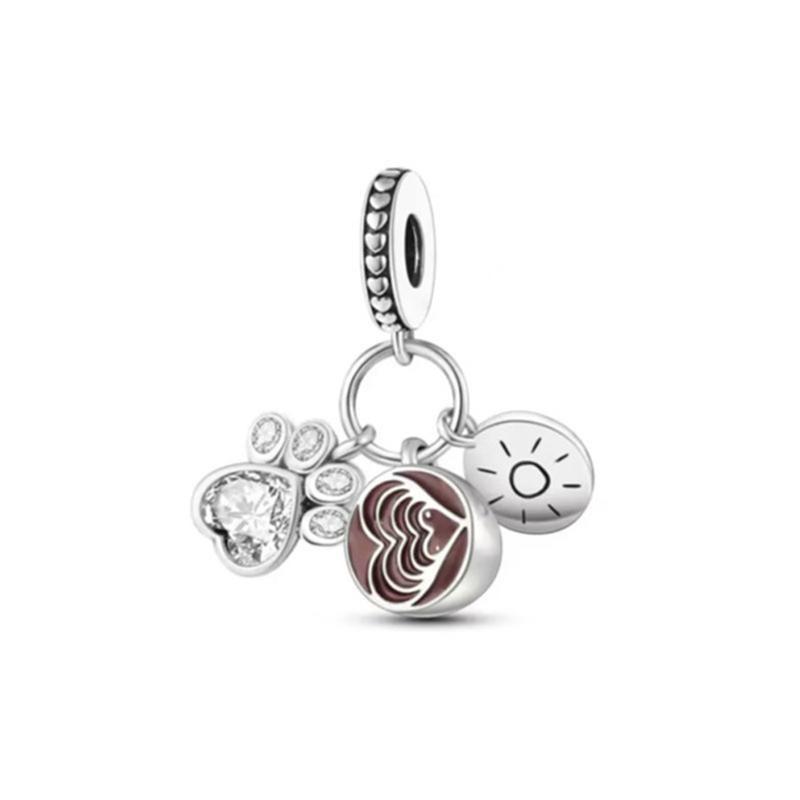 New Copper Colorful Fruit Birthday Cake Milk Burger Chili Pendant Charm Bead Fit For Original Bracelet Diy Women'S Jewelry