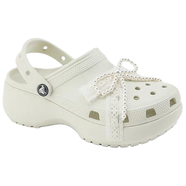 Crocs Pearl Lace Cloud Clogs Women Footwear White 211540-0HZ