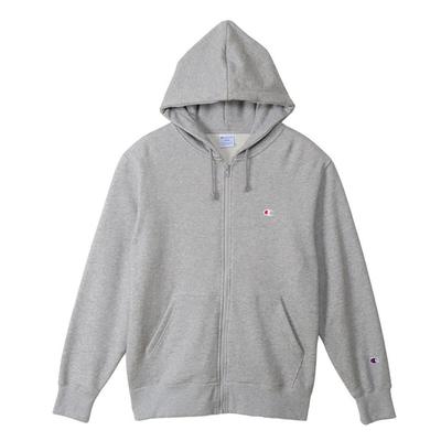 Moletom Champion Longo com Capuz Masculino de Zíper Completo, Manga, Logotipo de Um Ponto, Básico, C3-W104Z,