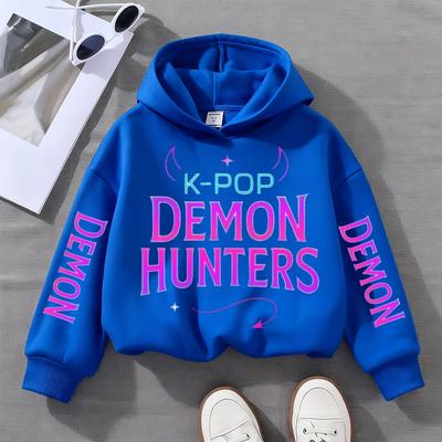 Children's KPop Devil Hunter Hoodie Boy and Girls Autumn/Winter Casual Sports Shirt