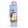 1PC Autumn Hedgehog With Leaves 750ml Color Plastic Sports Water Bottle Leakproof Flip Straw Lid Suitable for Sports Office Home Use