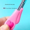 Chrome Peach Heart Handle Wide-Angle Mini Eyelash Curler - Portable Beauty Tool