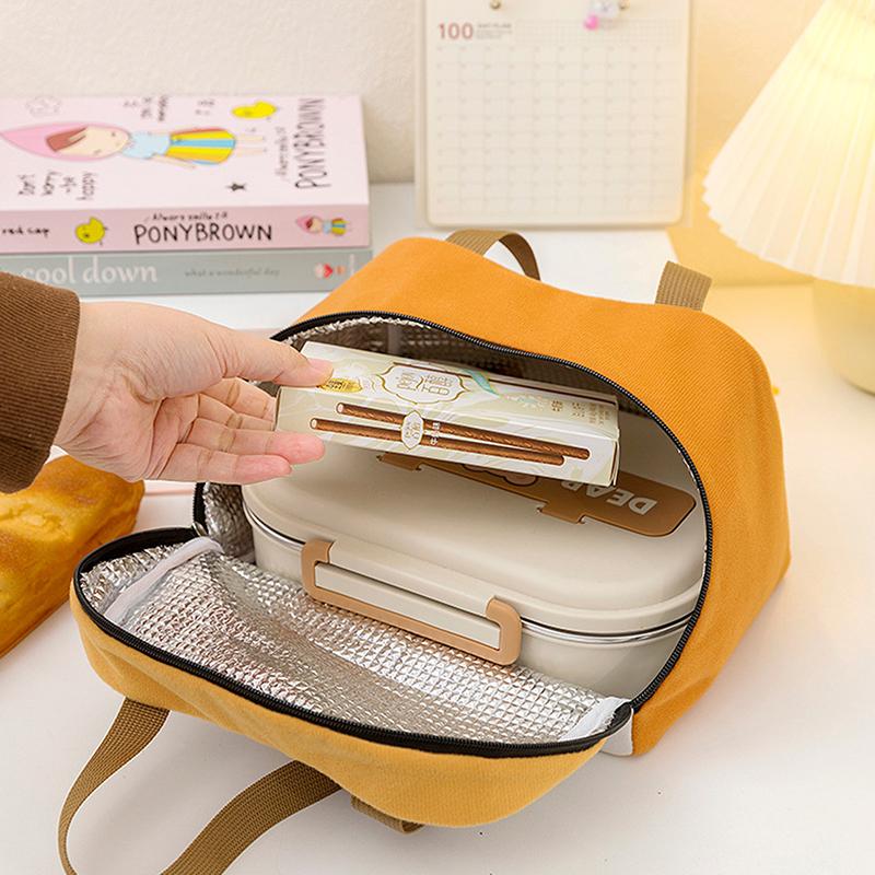 Cartoon Cute Fresh Cooler Lunch Bag For Children Aluminum Thermal Oxford Lunch Box Waterproof Nylon Portable Zipper Food Hangbag