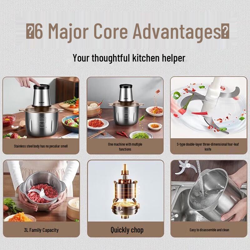 Supor Electric Multi-functional 3L Meat Grinder