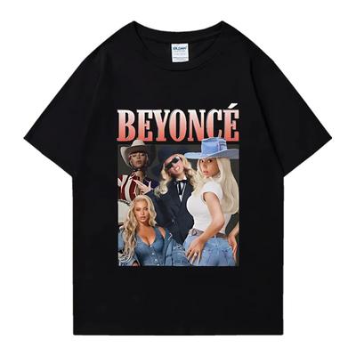 Beyoncé Cowboy Carter Vintage 90s Collage T-Shirt, Unisex Retro Graphic Tee, 100% Cotton Casual Streetwear Top