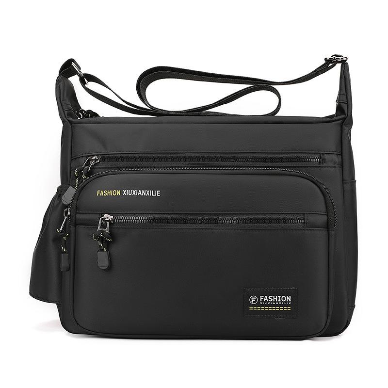 Large capacity men's messenger bag travel shoulder bag leisure trend bag men's fashion multi-functional waterproof backpack