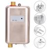 Electric Water Heater Hot Shower  Fast Heating Kitchen Bathroom Stainless Steel Instantaneous Tankless Water Heater 110/220V