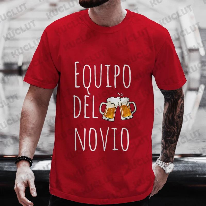 Spanish Bachelor Party Shirt Man T Shirt Father's Day Wedding Tees Single Farewell Clothing Evg Team Groom Beer Tops Oversized