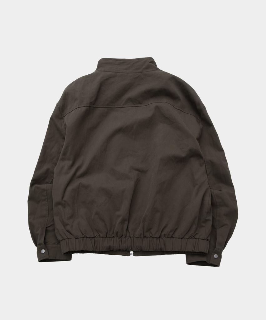 Placestudioman High-Neck Standard Eyelet Tab Point Cotton Blouson Two-Way Jacket [Brown]