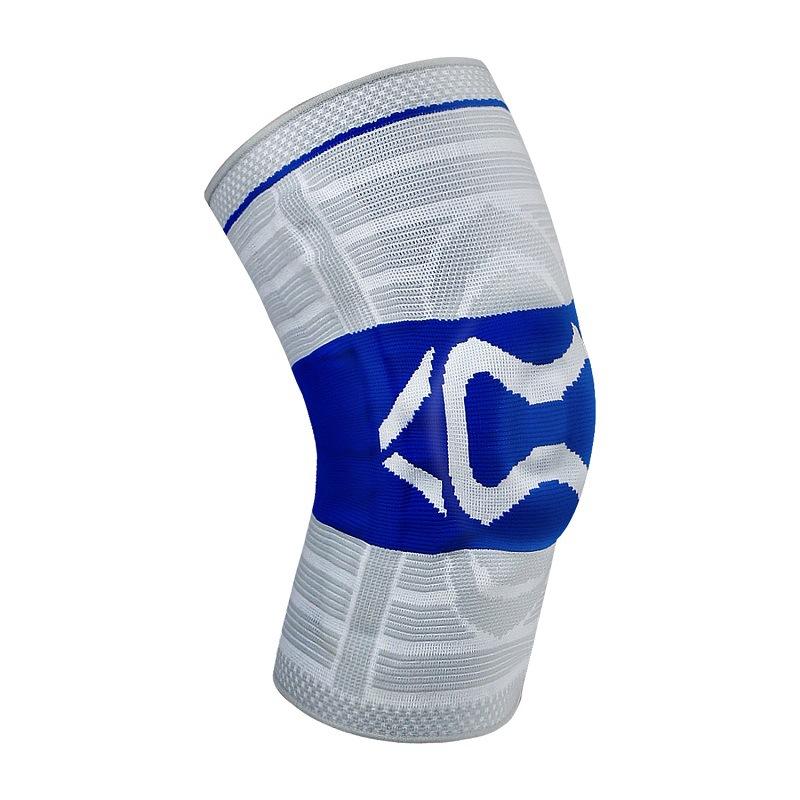 1 pz Ginocchiera Cinghia Rotula Supporto Mediale Forte Menisco Silicone Compressione Protezione Sport Ginocchiere Corsa Pallacanestro