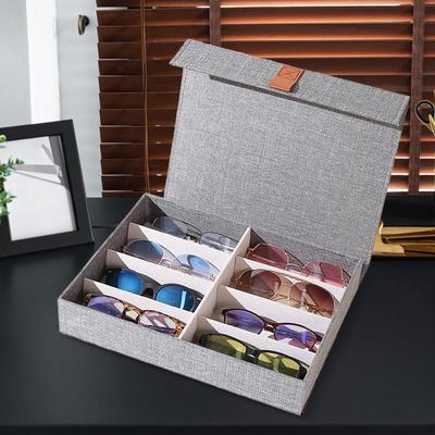 Sunglasses Organizer Eyeglasses Case Box 8 Slot Accessories Glasses Storage Eyewear Holder for