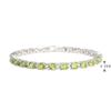 Luxury Design Natural Green Peridot Bracelet 925 Silver Jewelry for Women Wedding & Banquet & Holiday Gifts