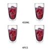 Heat-Resistant Double Wall Glass Cup Milk Whiskey Tea Beer Transparent Beer Espresso Coffee Cup Drinkware Cups Drinking Glasses