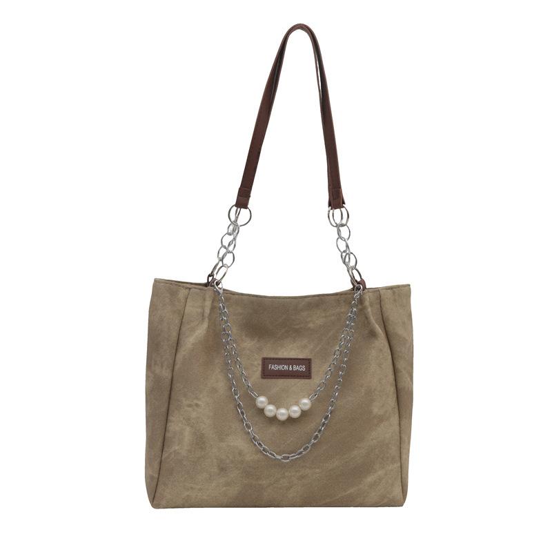 New Women's Bags Large Capacity  Fashionable Temperament  Shoulder Bag Versatile Trendy Chain Tote Bag  Commuter Underarm Bag