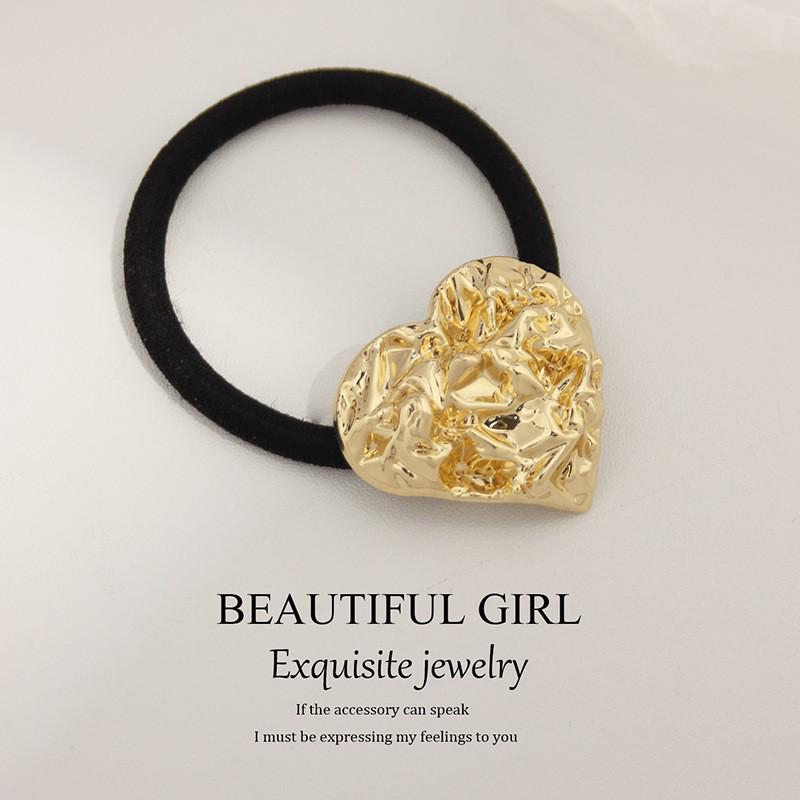 Minimalist Metal Hair Ring - New Korean Style High-End Ponytail Tie Rubber Band.