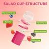 With Spoon Breakfast Cup Dressing Holder Yogurt Container Portable Oatmeal Cup  School