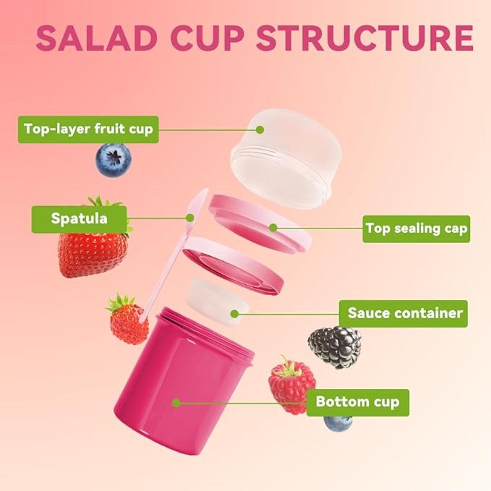 With Spoon Breakfast Cup Dressing Holder Yogurt Container Portable Oatmeal Cup School