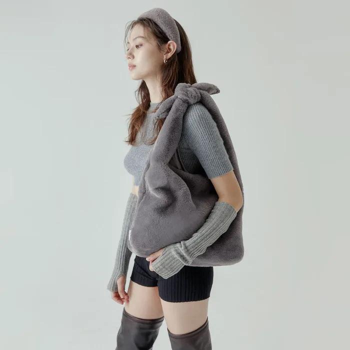 Fluffy Tie Eco Bag Large