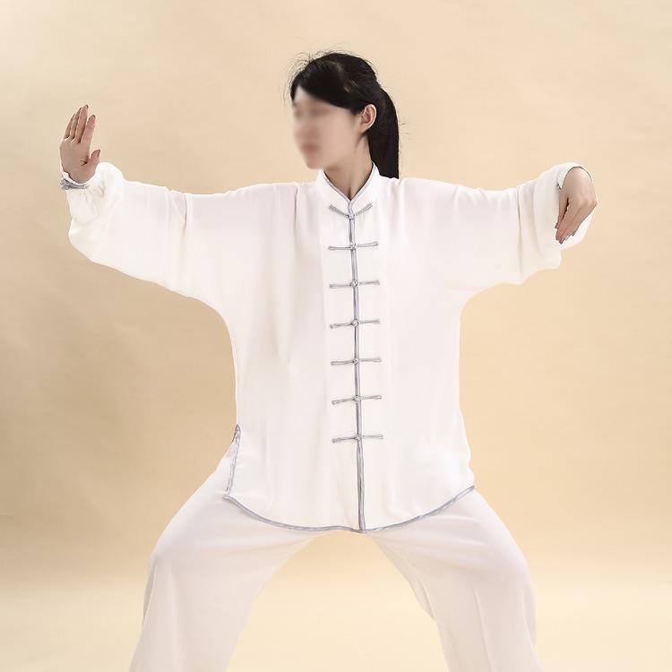 Wiosenno-letni bawełniano-jedwabny strój do Tai Chi - Odzież do ćwiczeń i występów dla mężczyzn i kobiet