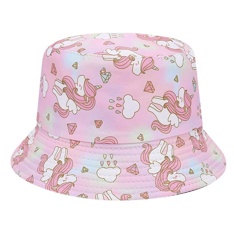 Baby Bucket hat 2-5 Years Old Children Cartoon Infant cap Boys Girls Hat Sun Protection Breathable Cute Shade Basin hat