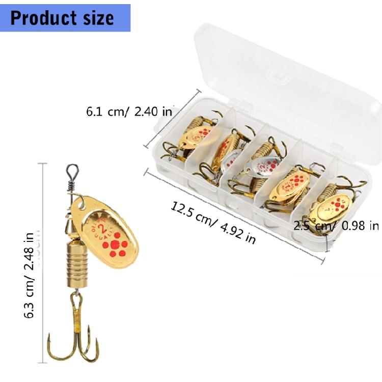 10Pcs Sequins Artificial Baits with Tackle Box Sequins Crankbait Spoon Baits Fishing Spinner Hard Baits Easy to Use
