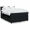 Exclusive House - Slatted Bed Base with Mattress Black 140x190 Cm Velvet