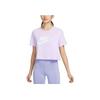 Nike Summer 2024 Alphabet Logo Crew Neck Loose Casual Crop Short Sleeve T-Shirt Women Tops Light-Purple BV6176-511