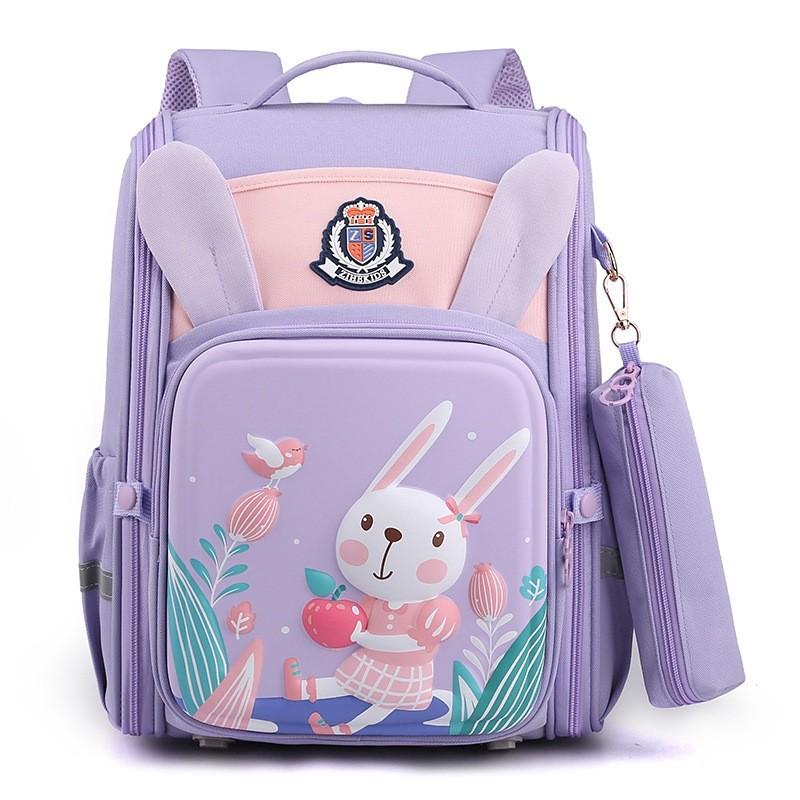 Rabbit Dimensional Three Print Backpack Space Bunny Pattern Effect Gift School