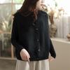 Autumn Women's Short Sleeveless Knit Cardigan Sweater - Round Neck, Solid Color