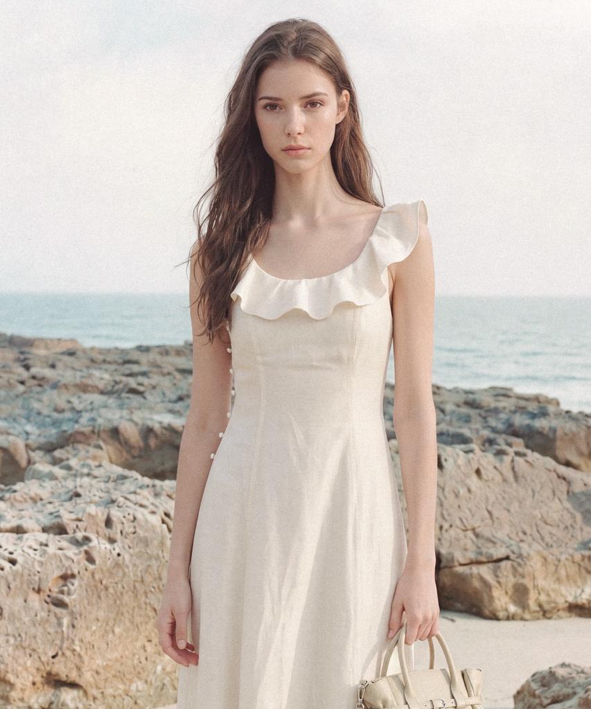 FOLNUA Duelle Reversible Long Dress (Ivory)