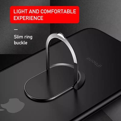 Support Anneau de Doigt Ultra Fin Universel pour iPhone 12 7 Douille Flexible Support Magnétique de Voiture pour Téléphone Portable pour Xiaomi Huawei