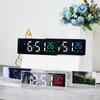 Ceas Digital cu Alarmă cu Control Vocal Afișaj Temperatură Dată Snooze Ceas de Masă 3 Alarme 12/24H Ceas LED Oglindă Cu Cablu USB