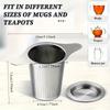 1Pc stainless steel tea filter, stainless steel loose leaf tea filter, diffuser bracket filter for mug