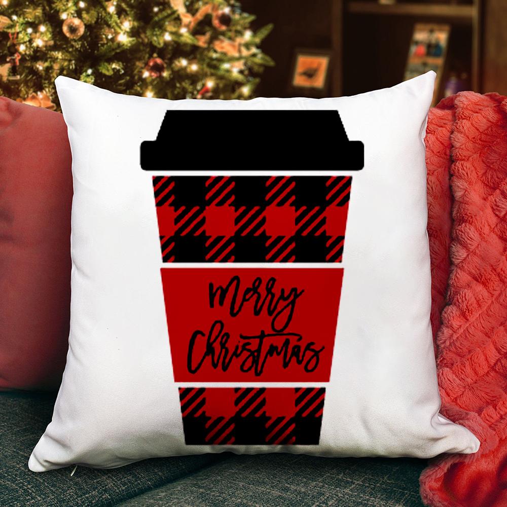 

Красная клетчатая новогодняя елка полиэстеровая наволочка для подушки офисная наволочка декор с мультяшным принтом домашний диван наволочки рождественские подарки 450mm*450mm