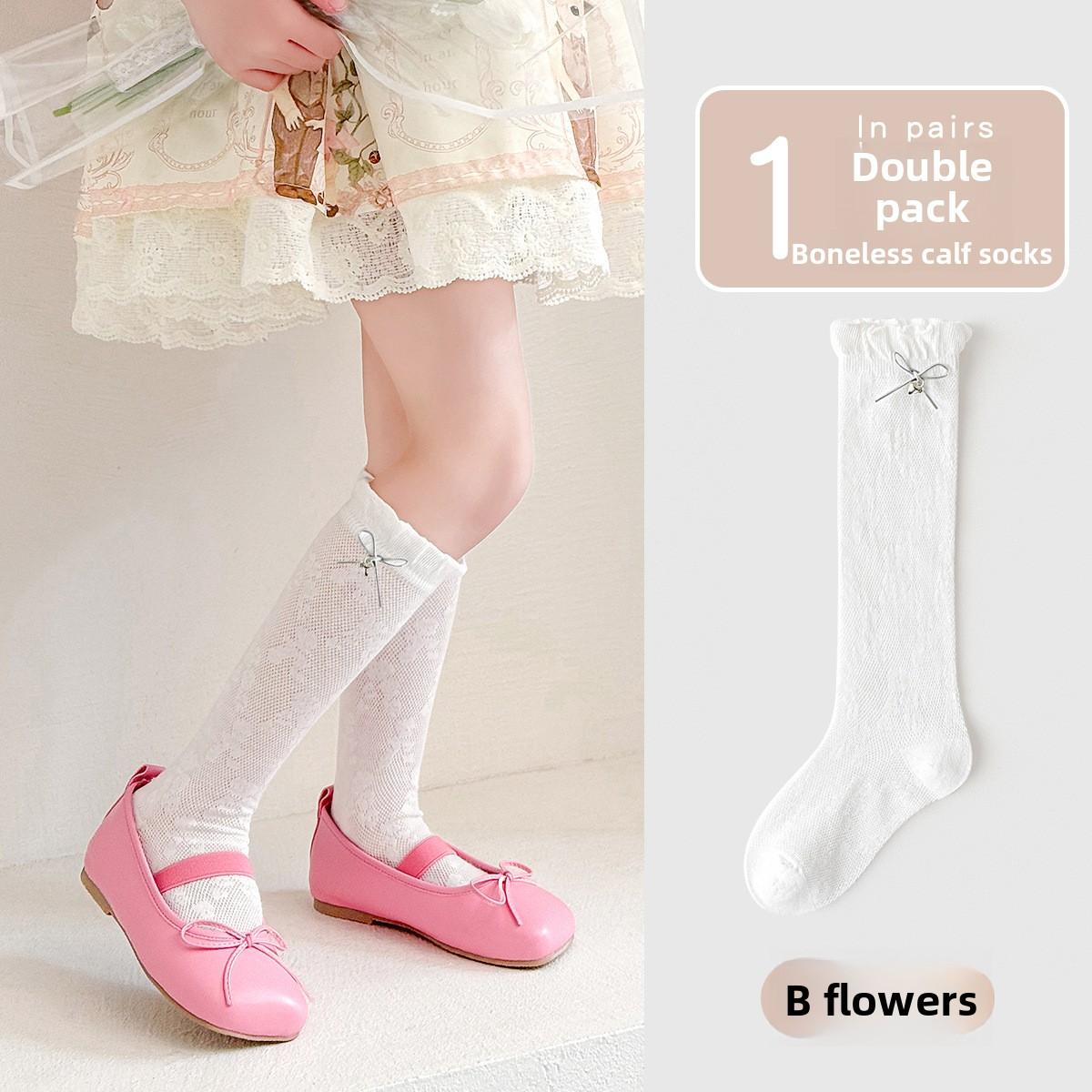 

Детские Девочки Гольфы До Колена Длинные Однотонные Японская Принцесса Бант Гольфы До Икры Весна Лето Дышащие Детские Чулочно-Носочные Изделия 3-8 Л M